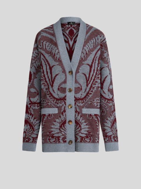 WOOL JACQUARD CARDIGAN