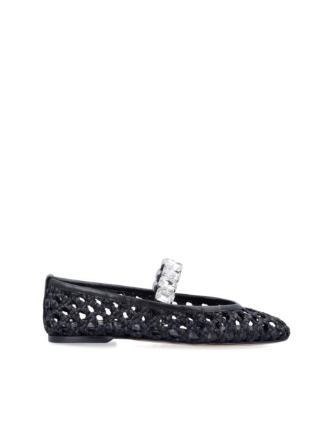 crystal-embellished ballet flats