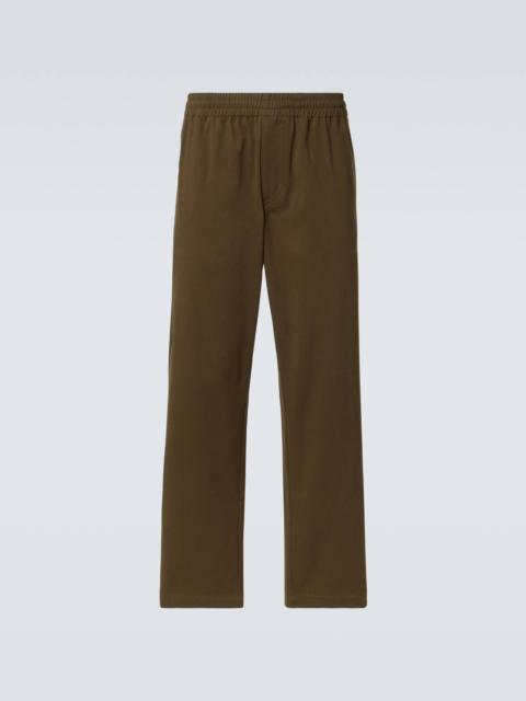 Cotton straight pants
