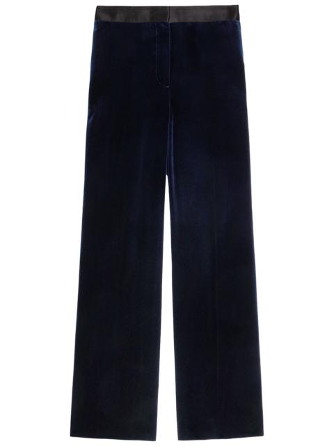 Victoria Beckham Alina Flared-leg Velvet Trousers