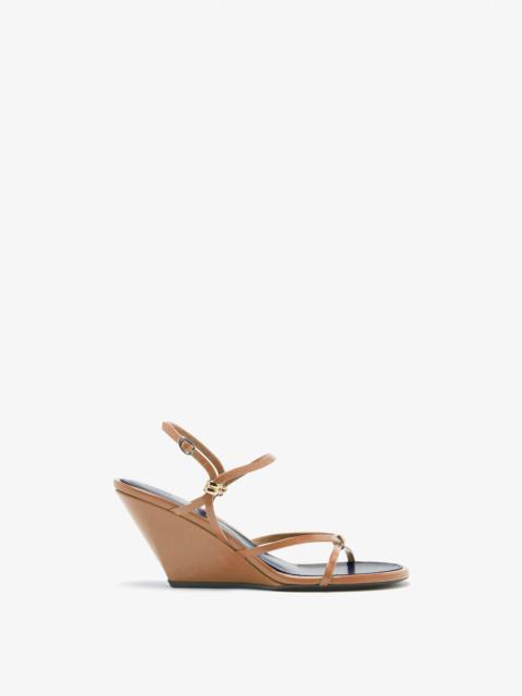 Coil Wedge Sandals in Slick Nappa
