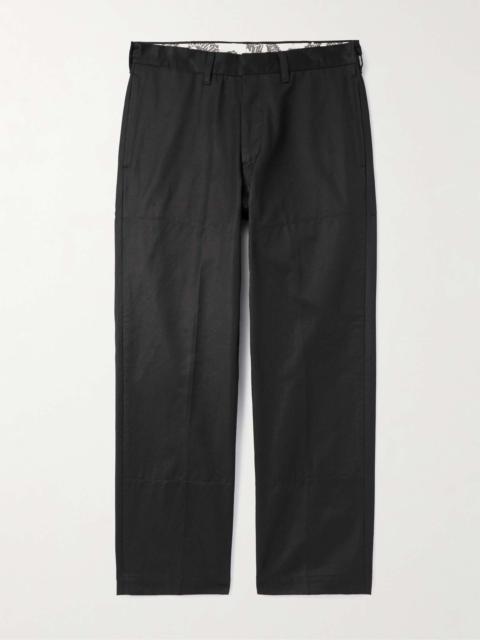Straight-Leg Cotton-Twill Trousers