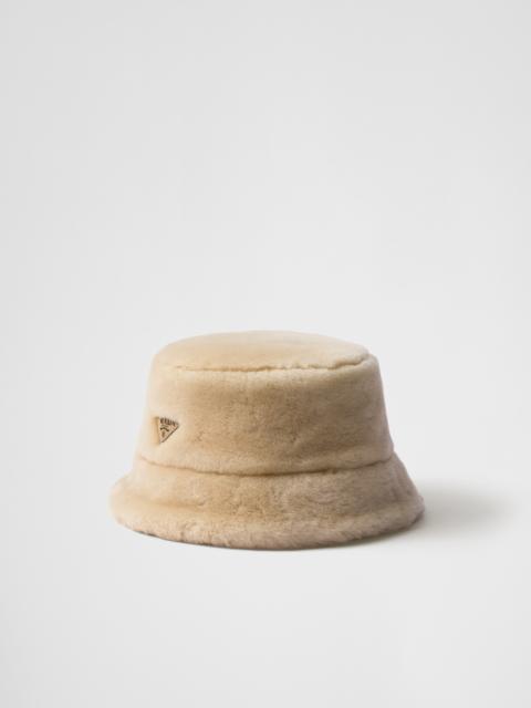 Shearling bucket hat