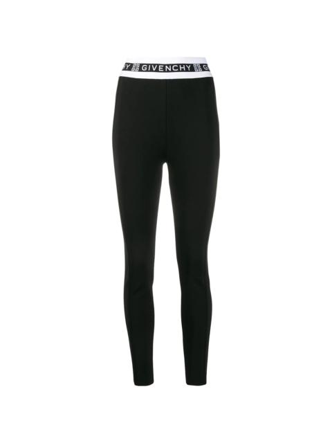 lettering logo border leggings