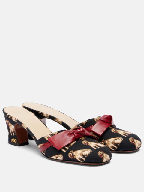 Knotty 60 printed leather mules