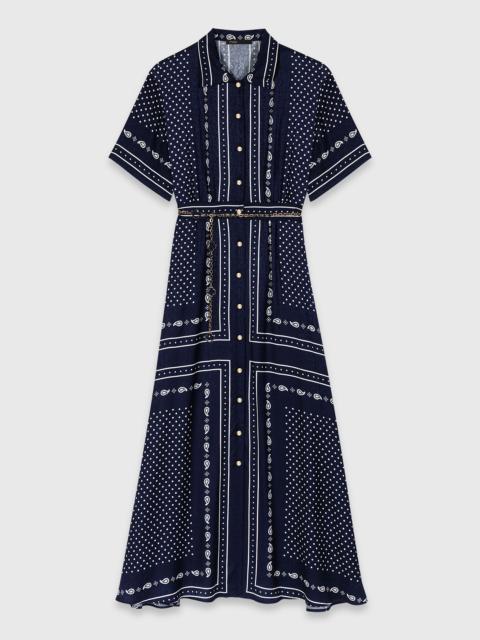 Flowy patterned maxi dress