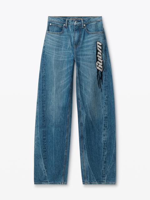 blade logo-embroidered balloon jeans