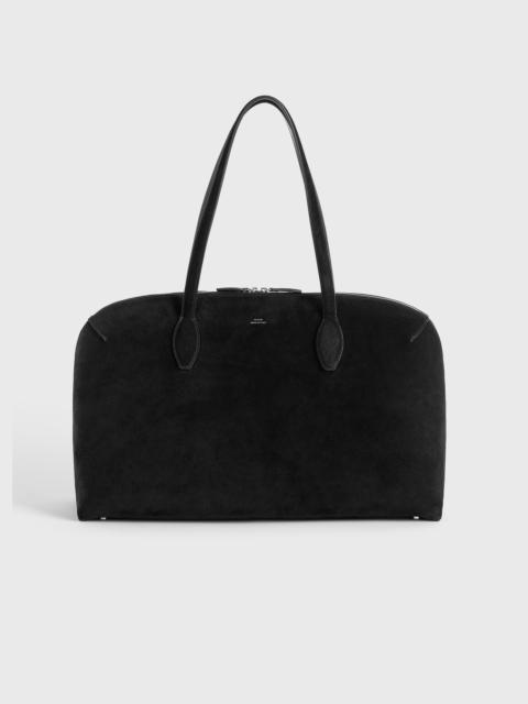 Suede day tote black