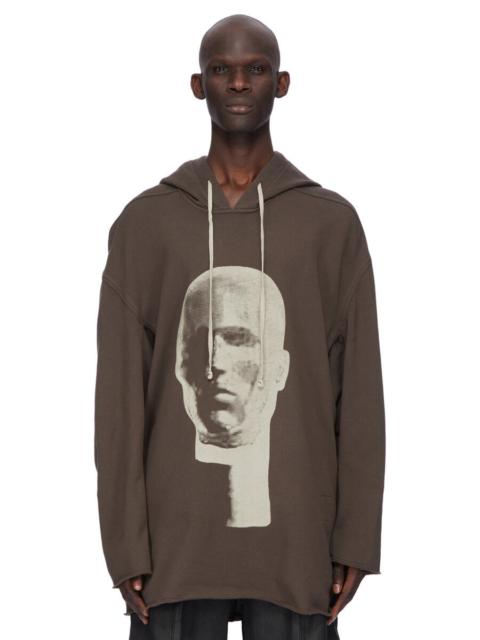 head-print drawstring hoodie