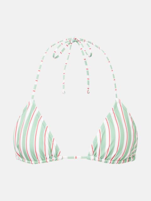 Bell striped bikini top