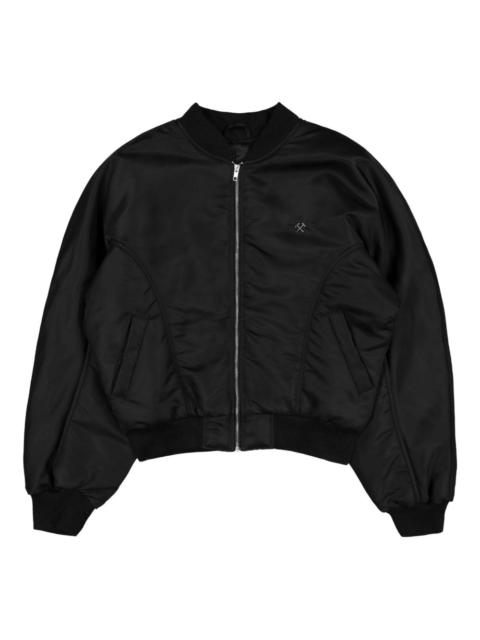 logo-motif bomber jacket