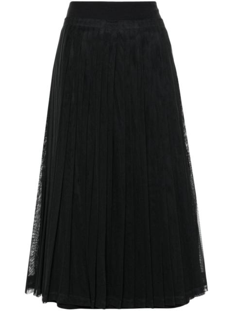 pleated midi skirt