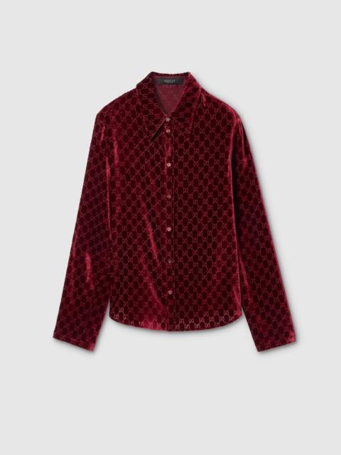 Stretch GG velvet devoré shirt