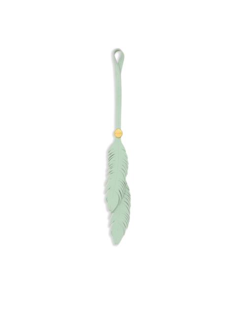 feather leather charm
