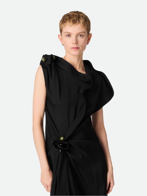 Fluid Viscose Piercing Dress