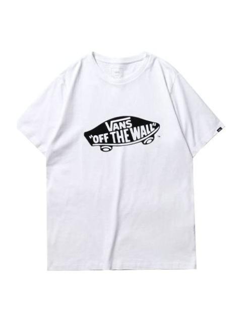 Vans Off The Wall Classic Printing Short Sleeve Couple Style White VN0A4MM7WHT