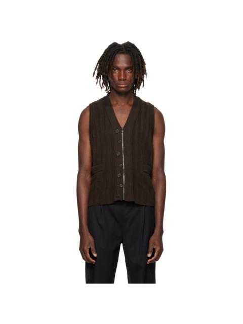 Brown Fitz Knit Vest