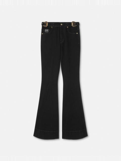 Baroque Buckle Flared Jeans