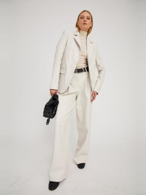 SHELL LEATHER PALOMA PLEATED TROUSERS