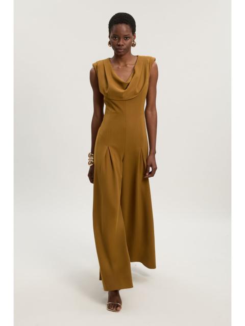 Tailored Drape Wide Leg Jumpsuit
