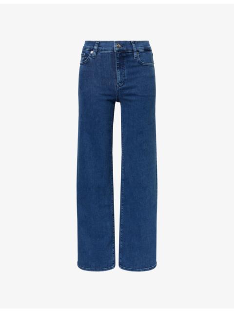 Le Slim Palazzo Wide-Leg Stretch-Denim Blend Jeans