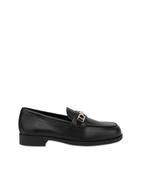 logo-plaque loafers
