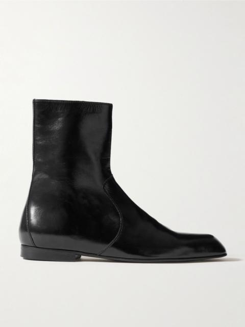Colt glossed-leather ankle boots Black