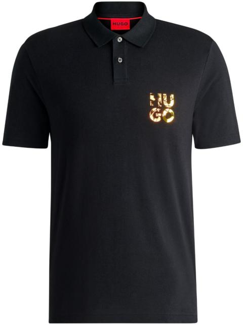 logo-print polo shirt