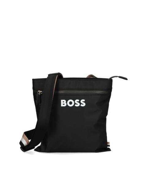 logo-print messenger bag