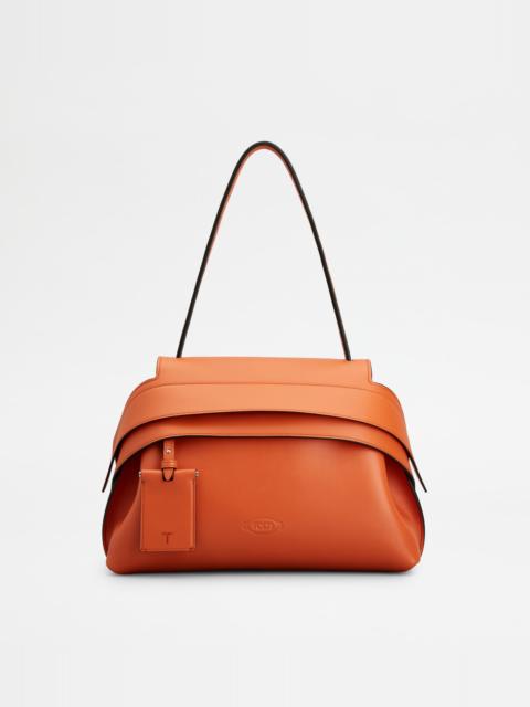TOD'S WAVE BAG IN LETHER SMALL - ORANGE
