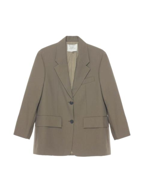 Wool single-breasted blazer jacket