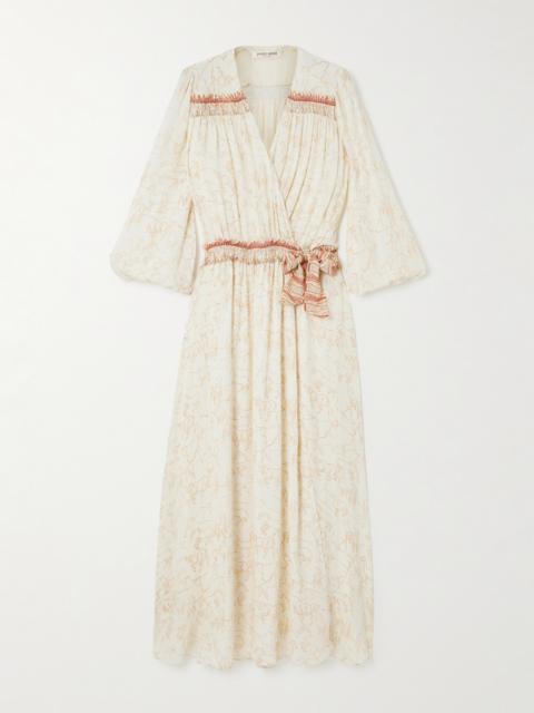Lavinia Printed Silk-chiffon Midi Wrap Dress