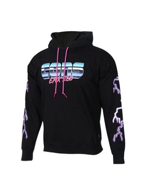 Men's Converse Flash Logo Printing Sports Fleece Lined Black 10017495-A01