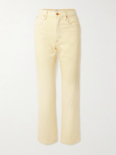 London Cropped High-rise Straight-leg Jeans