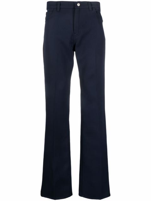 high-waisted straight-leg trousers