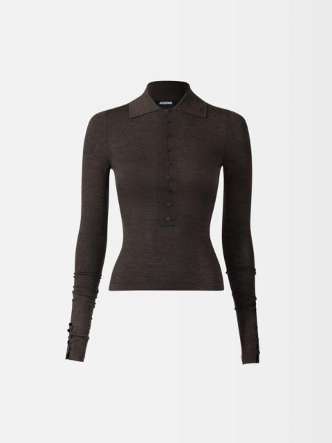 The Merino long-sleeve polo shirt