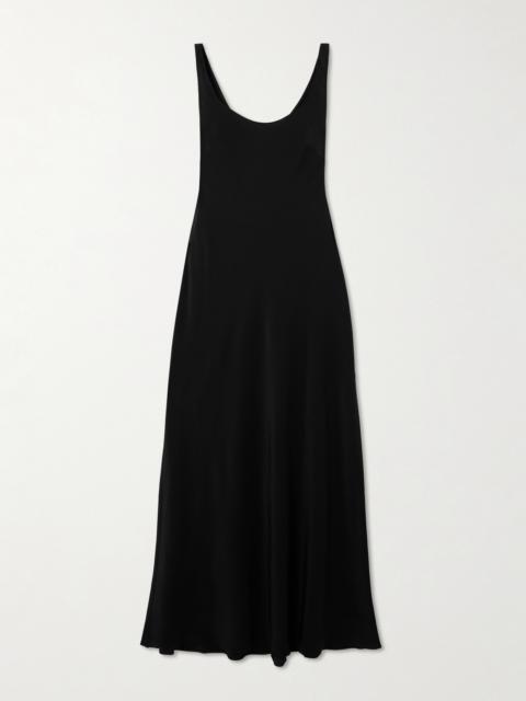 Silk Crepe De Chine Midi Dress