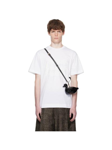 White Ribbon Daisy Chain Print T-shirt