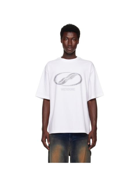 White Rhinestoned Se11done Logo T-shirt