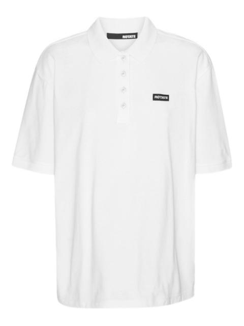 logo-plaque cotton polo top