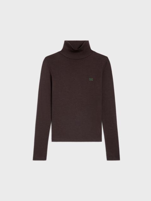 turtleneck top IN wool jersey