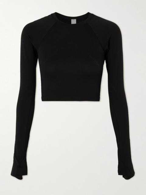 Swiftly Tech Cropped Stretch-jersey T-shirt