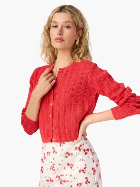 DRESDEN CROPPED CARDIGAN CANDY APPLE