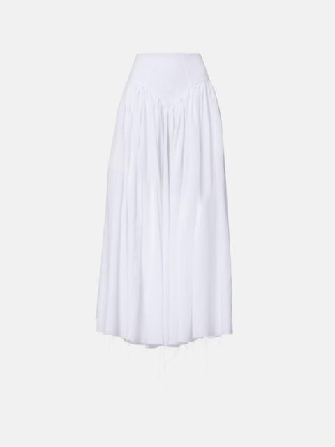 Juniper gathered linen midi skirt