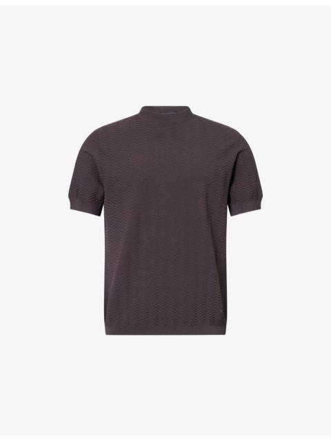 Icon Chevron-Patterned Knitted  T-Shirt