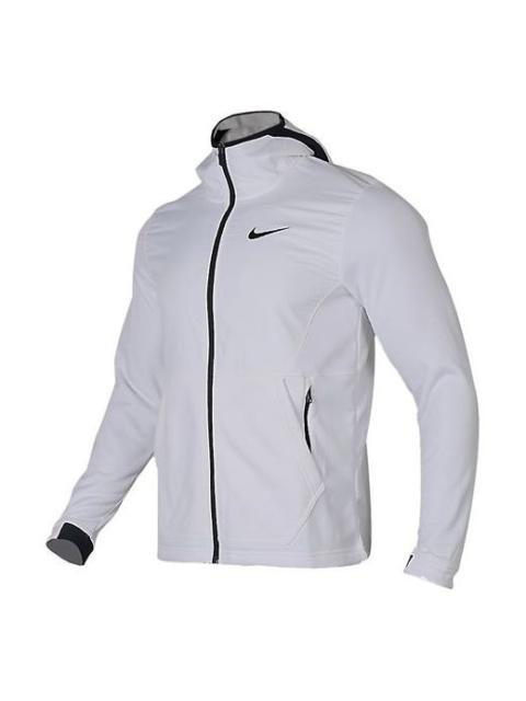 Nike Therma Casual Sports Zipper Hooded Jacket White 926466-100