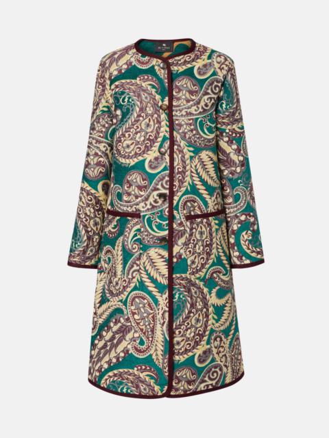 Reversible jacquard coat