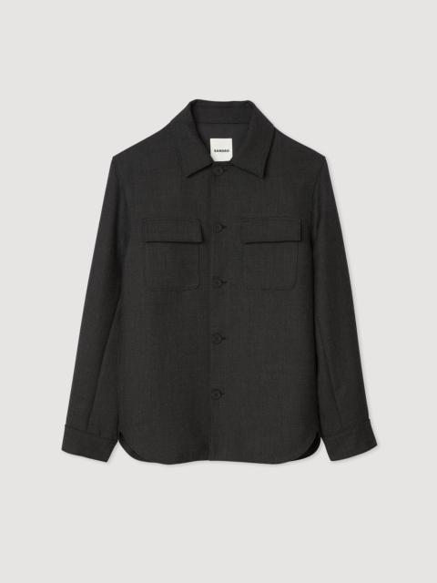 WOOL OVERSHIRT WITH POCKETS