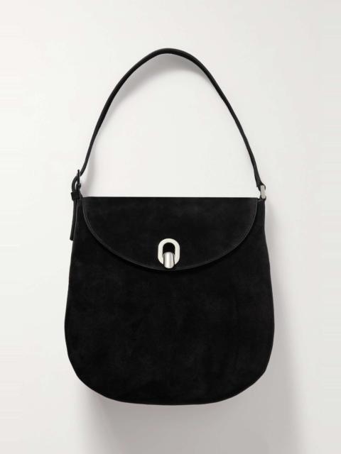 Tondo large suede shoulder bag