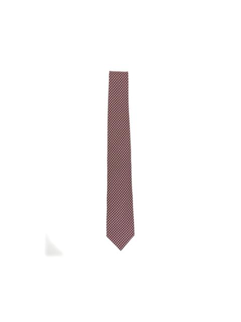 patterned silk tie